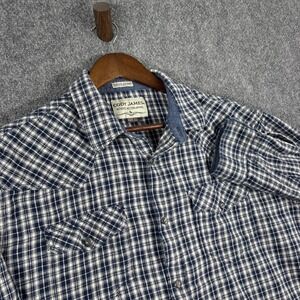 Cody James Mens XL Plaid Western Shirt Long‎ Sleeve Authentic Apparel